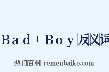 Bad+Boy反义词是什么意思的图片